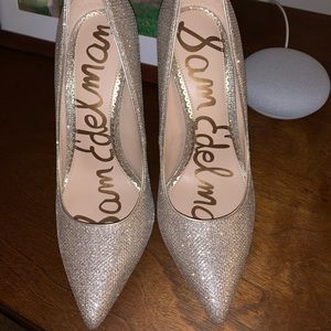 Sam Edelman Silver/Gold Glitter Pumps